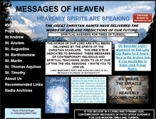 Tablet Screenshot of messagesofheaven.com
